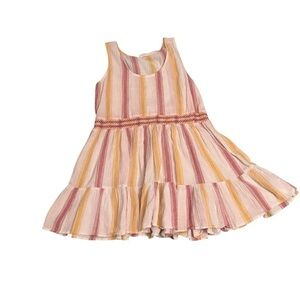 Cotton On Kids Dress with Pink and Yellow Stripes